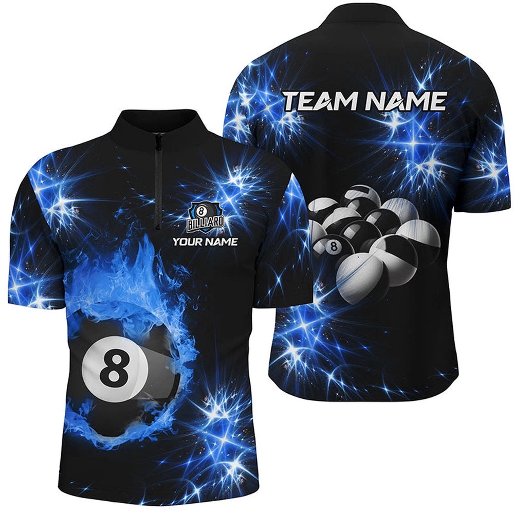 Blue Billiard 8 Ball Fire Flame Jersey Shirt Custom Billiard Balls Team Jersey, Personalized Billiard Team Jersey Shirt Blue Billiard 8 Ball Fire Flame Jersey Shirt Custom Billiard Balls Team Jersey, Personalized Billiard Team Jersey Shirt