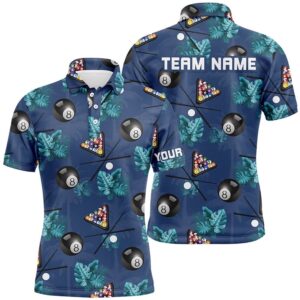 Blue Billiard Tropical Full Printing Polo Shirts…
