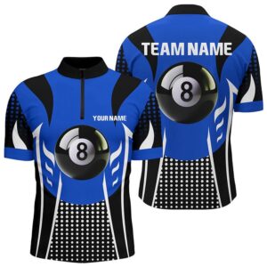 Blue Black 8 Ball Billiard 3D Jersey…