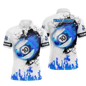 Blue Flaming 10 Ball Pool 10 Ball…