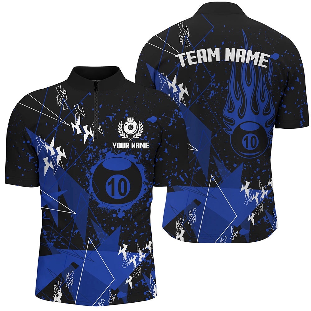 Blue Grunge 10 Ball Billiard Jersey Shirt Custom Billiard Jersey For Pool Player, Personalized Billiard Team Jersey Shirt Blue Grunge 10 Ball Billiard Jersey Shirt Custom Billiard Jersey For Pool Player, Personalized Billiard Team Jersey Shirt