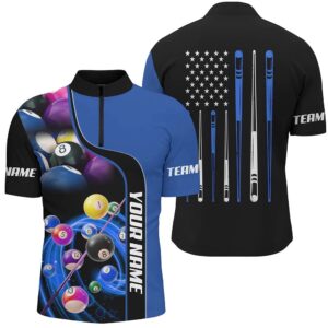 Blue Pool Balls 3D Jersey Shirts, Custom…