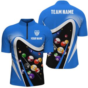 Blue Sport Billiard Balls 3D Jersey Shirts,…