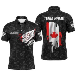 Canadian Flag 8 Ball Pool Billiards Polo…