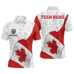 Canadian Flag Billiard Polo Shirts Custom 8…
