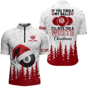 Christmas Pine Tree Billiard Jersey Shirts Custom…