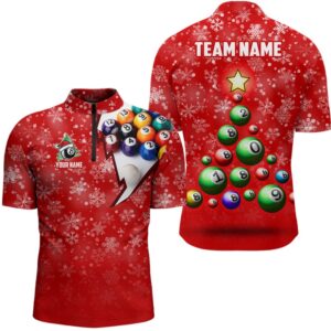 Christmas Tree Billiard Balls Jersey Shirts Custom…