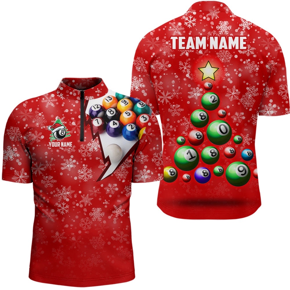 Christmas Tree Billiard Balls Jersey Shirts Custom Christmas 8 Ball Pool Shirts, Personalized Billiard Team Jersey Shirt Christmas Tree Billiard Balls Jersey Shirts Custom Christmas 8 Ball Pool Shirts, Personalized Billiard Team Jersey Shirt