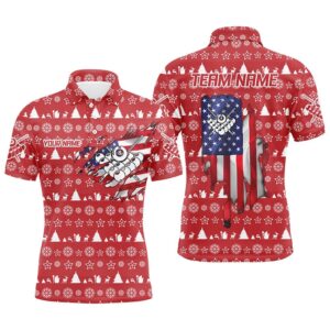 Christmas US Flag 8 Ball Pool Polo…