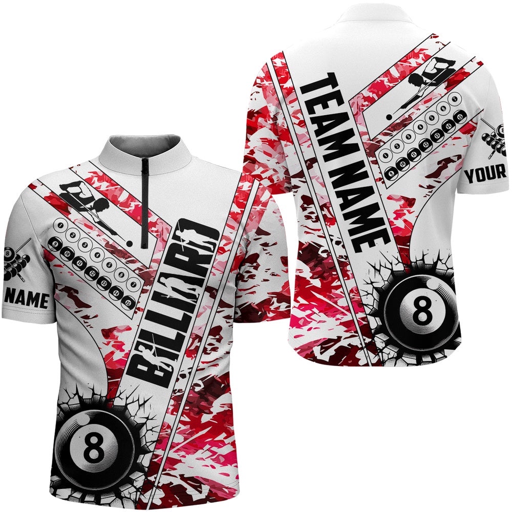 Cracky Billiard 8 Ball Pool With Camo Jersey Shirts Custom Team League Billiard Shirts Red, Personalized Billiard Team Jersey Shirt Cracky Billiard 8 Ball Pool With Camo Jersey Shirts Custom Team League Billiard Shirts Red, Personalized Billiard Team Jersey Shirt