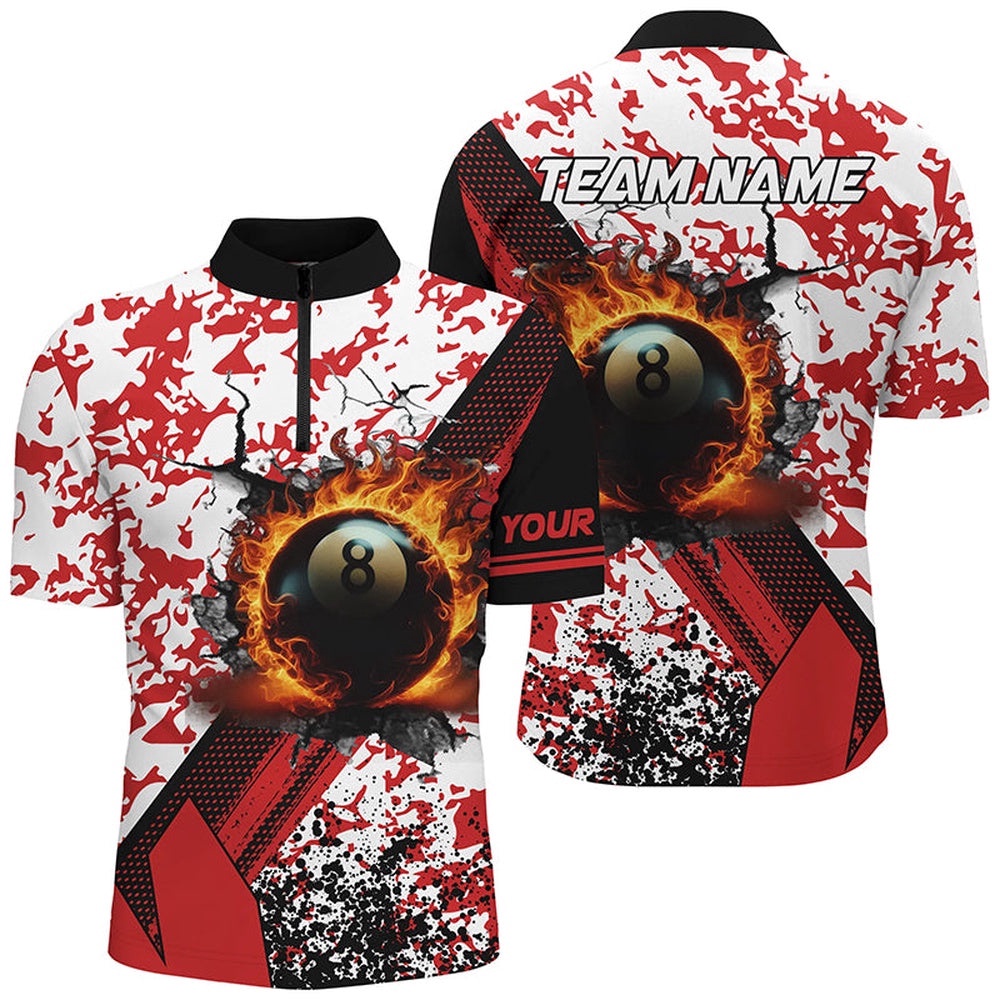Custom 8 Ball Pool Fire Billiard Shirts, Red Grunge Camo Billiard Shirts Jersey For Team, Personalized Billiard Team Jersey Shirt Custom 8 Ball Pool Fire Billiard Shirts, Red Grunge Camo Billiard Shirts Jersey For Team, Personalized Billiard Team Jersey Shirt