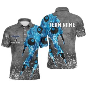 Custom Ball 8 Thunder Lighting Grunge Billiard…