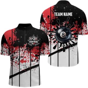 Custom Billiard 8 Ball Grunge Jersey Shirts,…