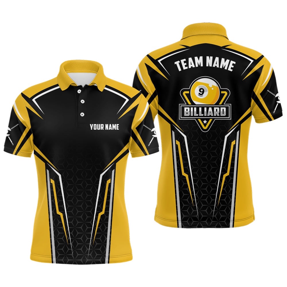 Custom Name Abstract Sports Ball 9 Billiards Team Shirts, Personalized Billiard Polo Shirt Custom Name Abstract Sports Ball 9 Billiards Team Shirts, Personalized Billiard Polo Shirt