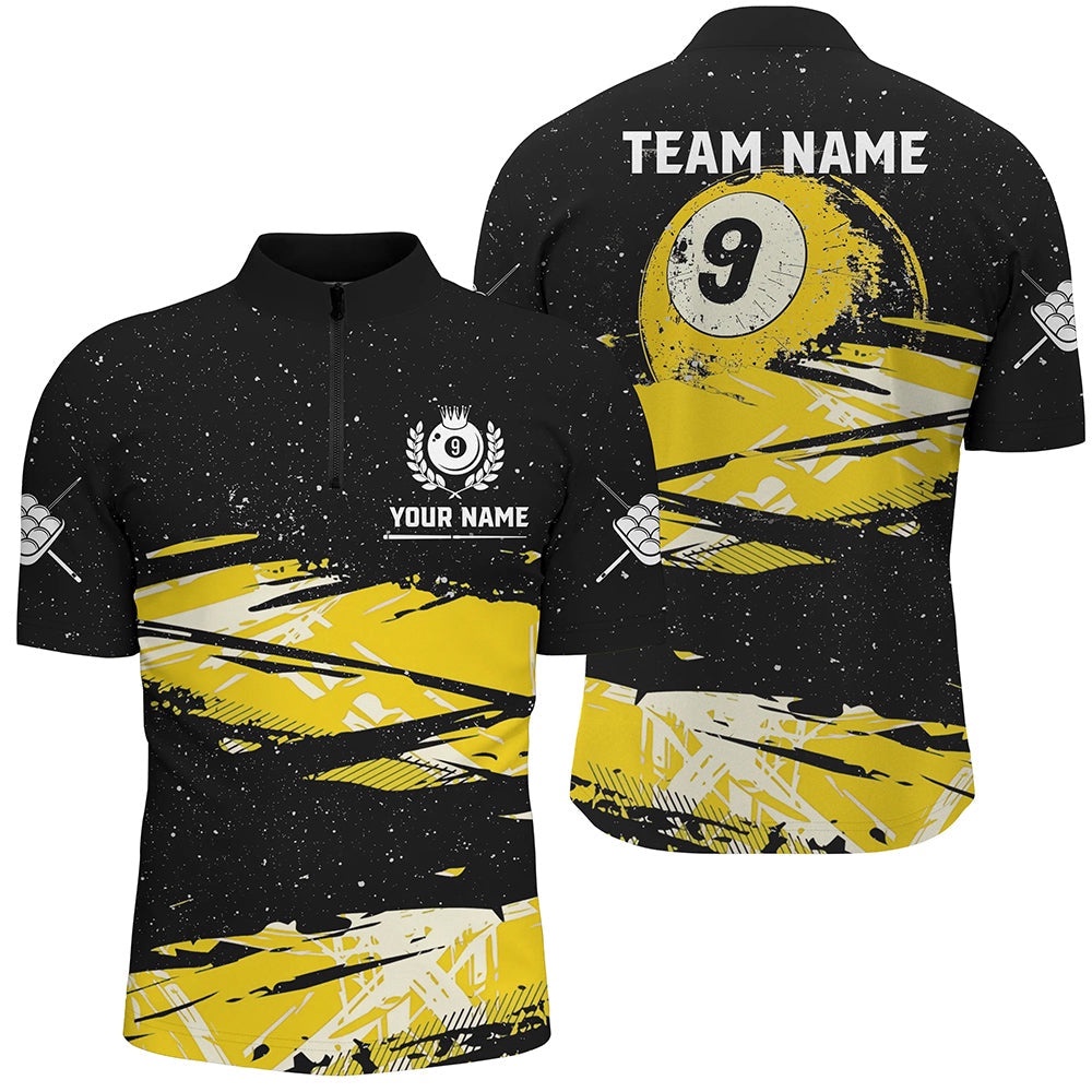 Custom Yellow Grunge Billiard 9 Ball Pool Jersey Jersey Shirts, 9 Ball Billiard Jerseys, Personalized Billiard Team Jersey Shirt Custom Yellow Grunge Billiard 9 Ball Pool Jersey Jersey Shirts, 9 Ball Billiard Jerseys, Personalized Billiard Team Jersey Shirt