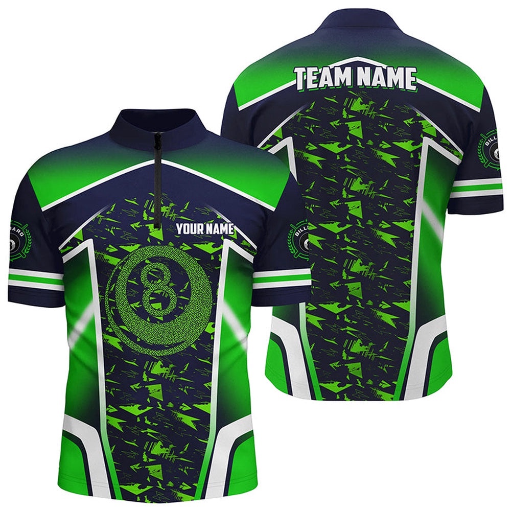 Customized 8 Ball Billiard Abstract Green 3D Jersey Shirts Best Billiard Uniform, Personalized Billiard Team Jersey Shirt Customized 8 Ball Billiard Abstract Green 3D Jersey Shirts Best Billiard Uniform, Personalized Billiard Team Jersey Shirt