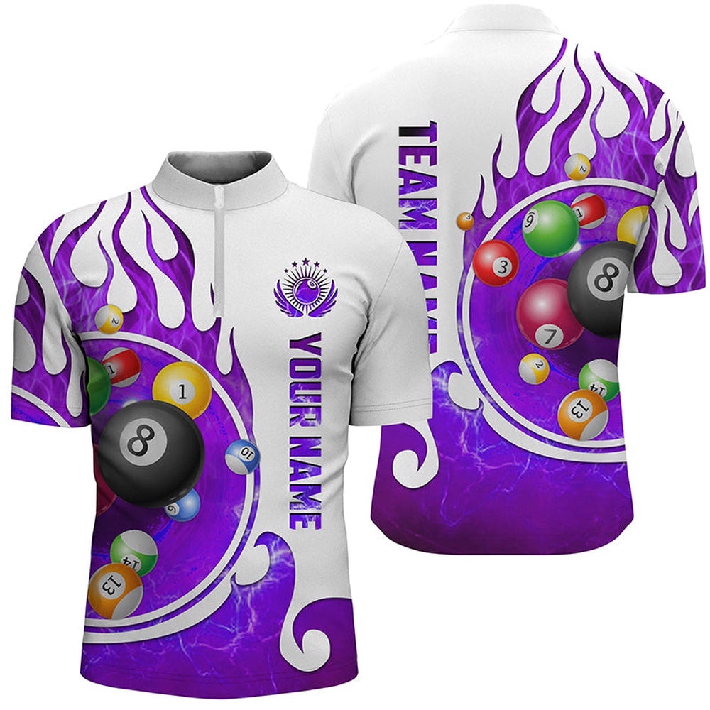 Customized Billiard Fire Jersey Shirts Custom Name Billiard Shirt Design Purple, Personalized Billiard Team Jersey Shirt Customized Billiard Fire Jersey Shirts Custom Name Billiard Shirt Design Purple, Personalized Billiard Team Jersey Shirt
