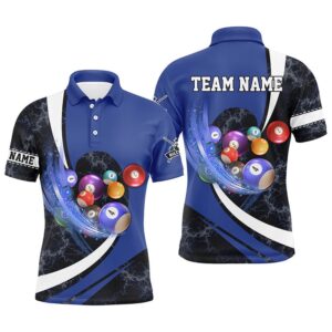 Customized Black Blue Billiard Balls 3D Polo…