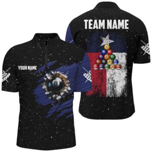 Customized Grunge Texas Flag 8 Ball Pool…