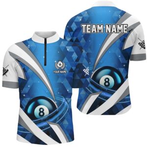Customized Lightning Blue 8 Ball Pool Jersey…