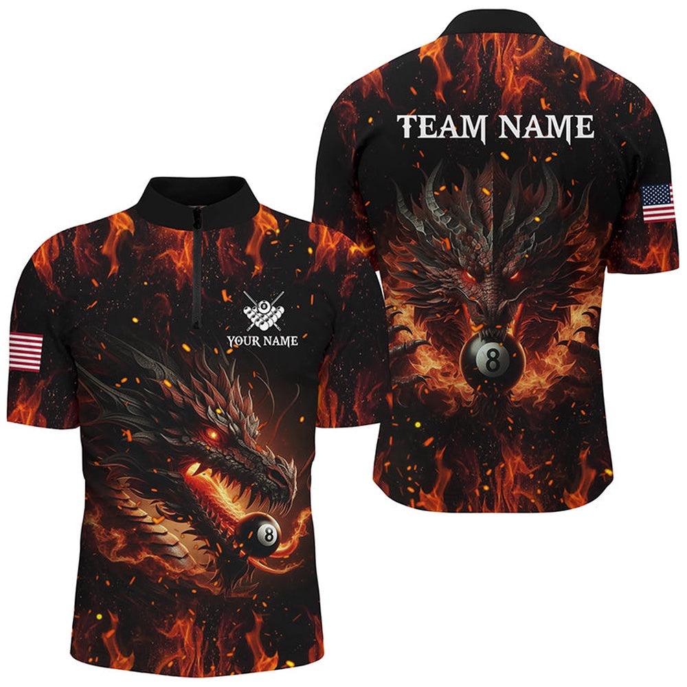 Dragon 8 Ball Pool Fire Flame Jersey & Jersey Shirts, Unique Billiard Attire, Personalized Billiard Team Jersey Shirt Dragon 8 Ball Pool Fire Flame Jersey & Jersey Shirts, Unique Billiard Attire, Personalized Billiard Team Jersey Shirt