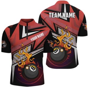 Funny 8 Ball Fire Billiard Jersey Shirts…