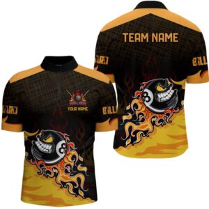 Funny 8 Ball Pool Fire Billiard Jersey…