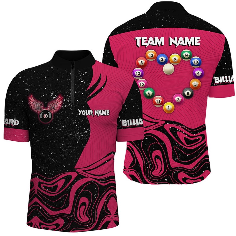 Funny Billiard Balls Heart Custom Jersey & Jersey Shirts, Pink Billiard Jerseys, Personalized Billiard Team Jersey Shirt Funny Billiard Balls Heart Custom Jersey & Jersey Shirts, Pink Billiard Jerseys, Personalized Billiard Team Jersey Shirt