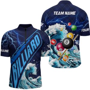 Funny Billiard Balls Waves Custom Jersey Shirts,…