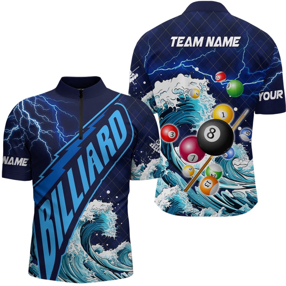 Funny Billiard Balls Waves Custom Jersey Shirts, Unique Billiard Attire Design, Personalized Billiard Team Jersey Shirt Funny Billiard Balls Waves Custom Jersey Shirts, Unique Billiard Attire Design, Personalized Billiard Team Jersey Shirt
