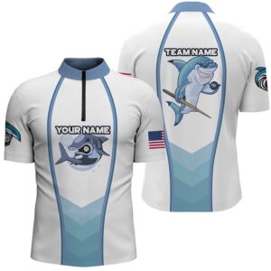 Funny Billiard Shark Jersey Shirts Custom Name…