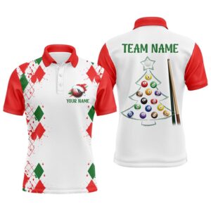 Funny Christmas Billiard Custom Name Polo Shirts…