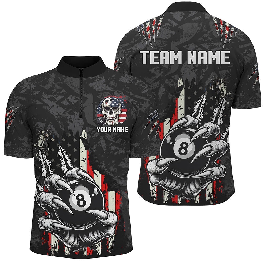 Funny Claw Tearing US Flag 8 Ball Pool Custom Billiard Shirts, Patriotic Billiard Jerseys, Personalized Billiard Team Jersey Shirt Funny Claw Tearing US Flag 8 Ball Pool Custom Billiard Shirts, Patriotic Billiard Jerseys, Personalized Billiard Team Jersey Shirt
