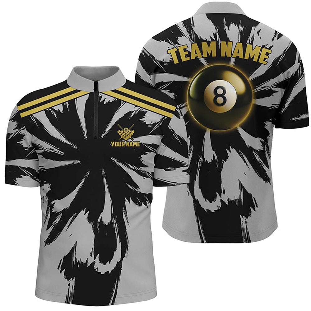 Funny Grey Storm 8 Ball Pool Billiard Jersey Shirts Custom Unique Billiard Jerseys, Personalized Billiard Team Jersey Shirt Funny Grey Storm 8 Ball Pool Billiard Jersey Shirts Custom Unique Billiard Jerseys, Personalized Billiard Team Jersey Shirt