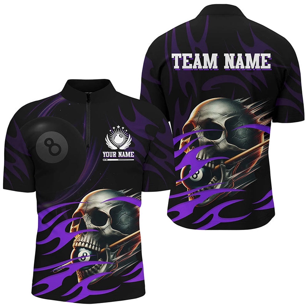 Funny Skull 8 Ball Pool Custom Billiard Jersey & Jersey Shirt, Purple Billiard 8 Ball Jersey, Personalized Billiard Team Jersey Shirt Funny Skull 8 Ball Pool Custom Billiard Jersey & Jersey Shirt, Purple Billiard 8 Ball Jersey, Personalized Billiard Team Jersey Shirt
