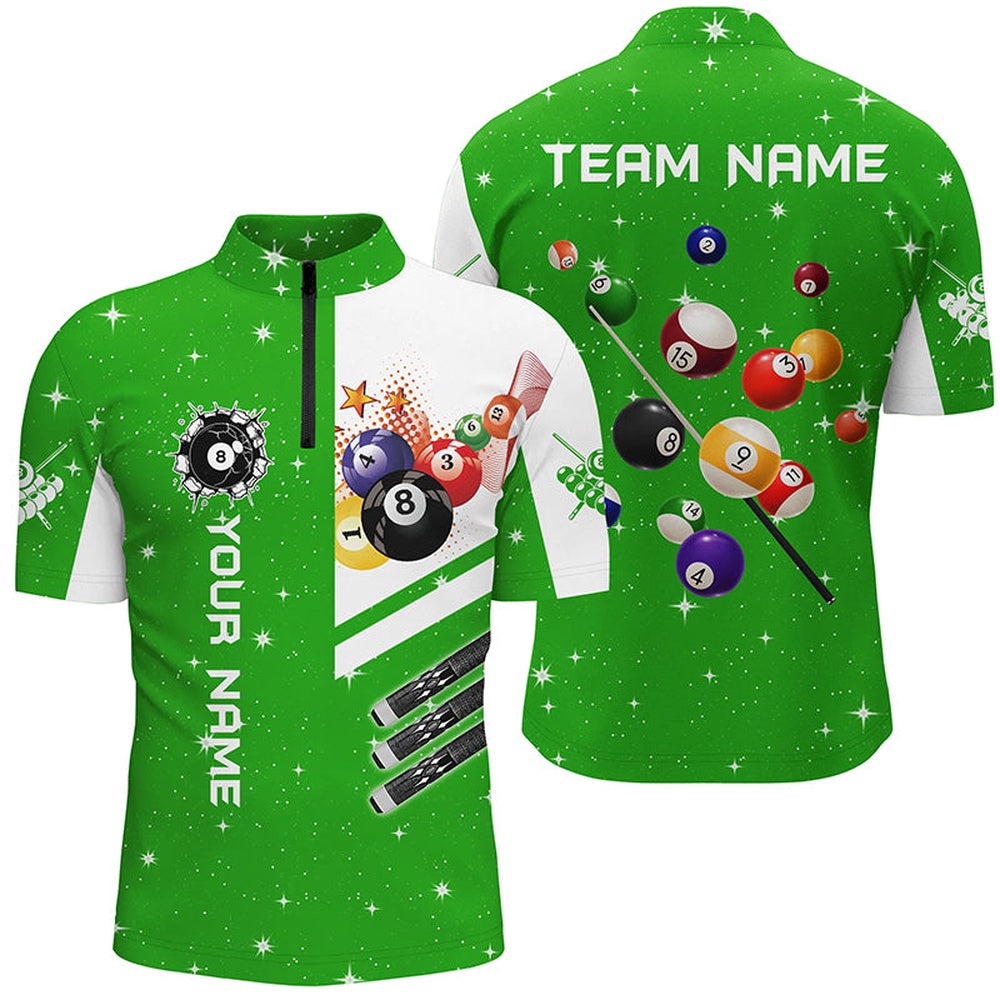 Green 3D Billiard Balls Jersey Shirts Custom Name Billiard Team League Jerseys, Personalized Billiard Team Jersey Shirt Green 3D Billiard Balls Jersey Shirts Custom Name Billiard Team League Jerseys, Personalized Billiard Team Jersey Shirt