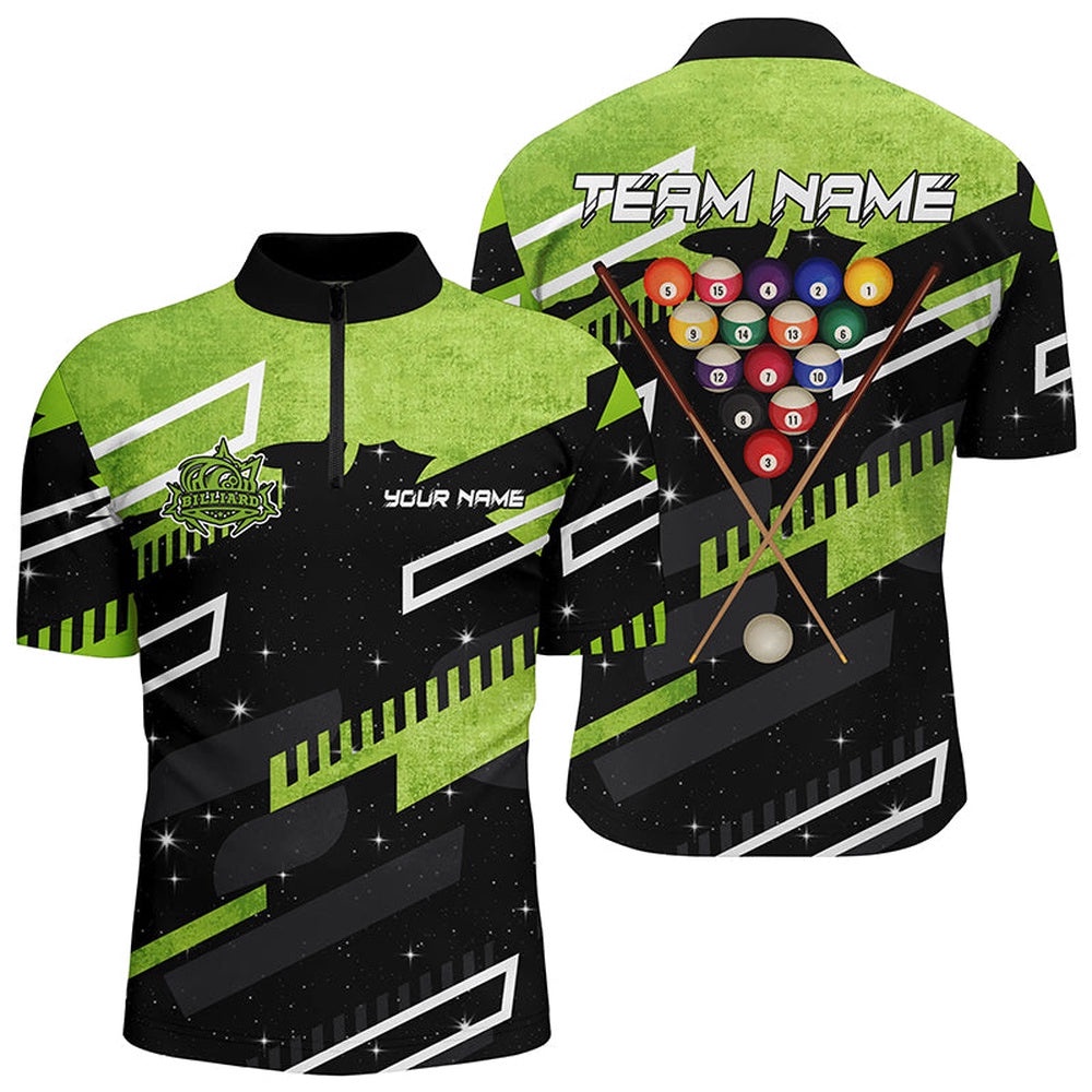 Green 8 Ball Galaxy Billiards Jersey Shirts Custom 3D Billiard Jerseys Shirts, Personalized Billiard Team Jersey Shirt Green 8 Ball Galaxy Billiards Jersey Shirts Custom 3D Billiard Jerseys Shirts, Personalized Billiard Team Jersey Shirt