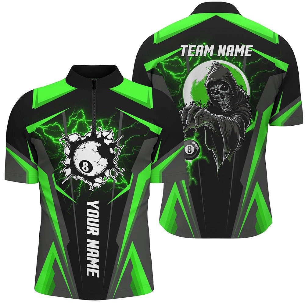 Green Billiard Grim Reaper Jersey Shirts Customized Team League Billiard Jerseys, Personalized Billiard Team Jersey Shirt Green Billiard Grim Reaper Jersey Shirts Customized Team League Billiard Jerseys, Personalized Billiard Team Jersey Shirt