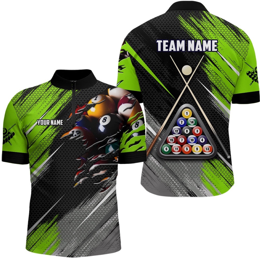 Green Black Billiard Balls 3D Shirts Custom 8 Ball Pool Billiards Team Jerseys, Personalized Billiard Team Jersey Shirt Green Black Billiard Balls 3D Shirts Custom 8 Ball Pool Billiards Team Jerseys, Personalized Billiard Team Jersey Shirt