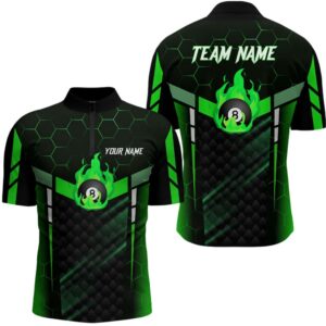Green Fire 8 Ball Billiard 3D Jersey…