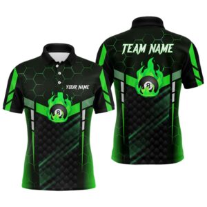 Green Fire 8 Ball Billiard 3D Polo…