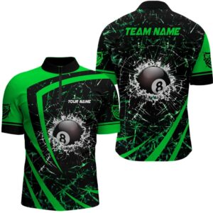 Green Glass Break 8 Ball Billiard 3D…