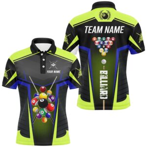 Green Neon Polo Billiard Balls Shirts Custom…