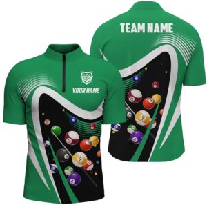 Green Sport Billiard Balls 3D Jersey Shirts,…