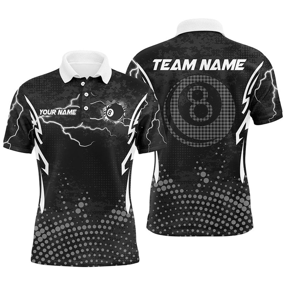 Grey 8 Ball Point Billiard Polo Shirts Best Custom Billiards Apparel Clothing, Personalized Billiard Polo Shirt Grey 8 Ball Point Billiard Polo Shirts Best Custom Billiards Apparel Clothing, Personalized Billiard Polo Shirt