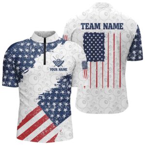 Grunge American Flag Billiard Jersey Shirts Custom…