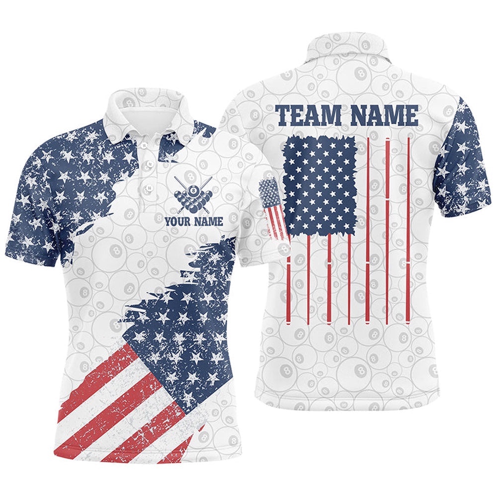 Grunge American Flag Billiard Polo Shirts Custom Patriotic US Flag Design Billiard Shirts, Personalized Billiard Polo Shirt Grunge American Flag Billiard Polo Shirts Custom Patriotic US Flag Design Billiard Shirts, Personalized Billiard Polo Shirt