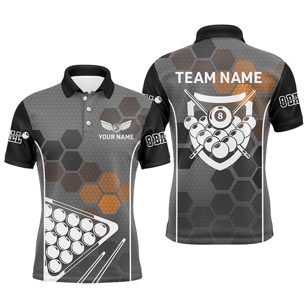 Hive Pattern Billiard Balls 3D Polo Shirts, Custom 8 Ball Pool Team Shirts, Personalized Billiard Polo Shirt Hive Pattern Billiard Balls 3D Polo Shirts, Custom 8 Ball Pool Team Shirts, Personalized Billiard Polo Shirt