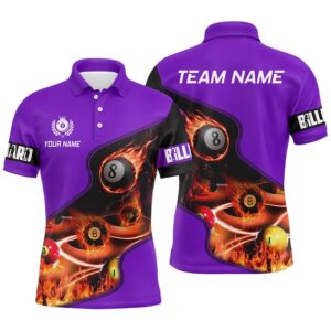 Master Billiard Balls Flame 3D Polo Shirts,…