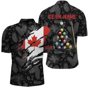 Merry Christmas Canadian Flag Billiard Jersey Shirts…